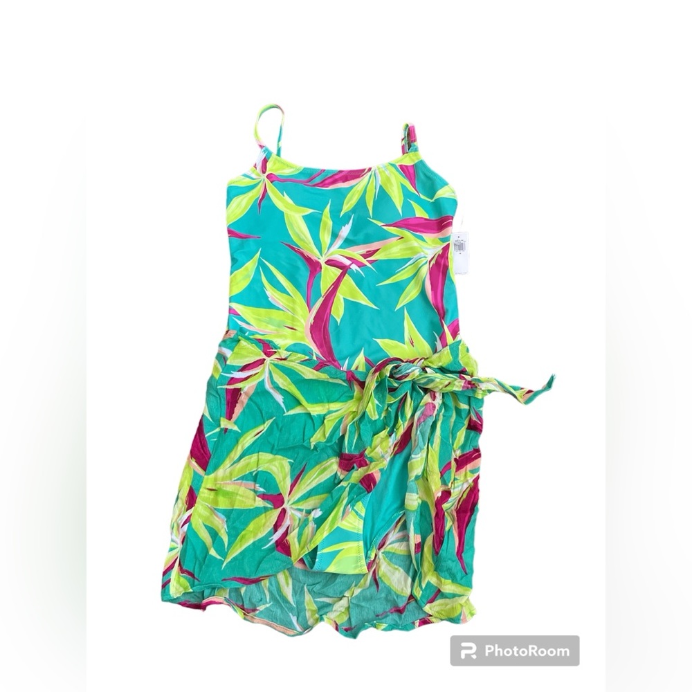 Bundle: Old Navy Tie-Back One-Piece Cami Swimsuit & High-Waisted Gauze Sarong